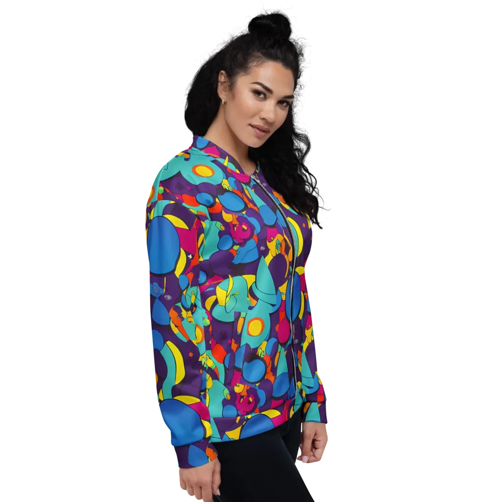 Psychedelic Harmony on Bomber Jacket — Right