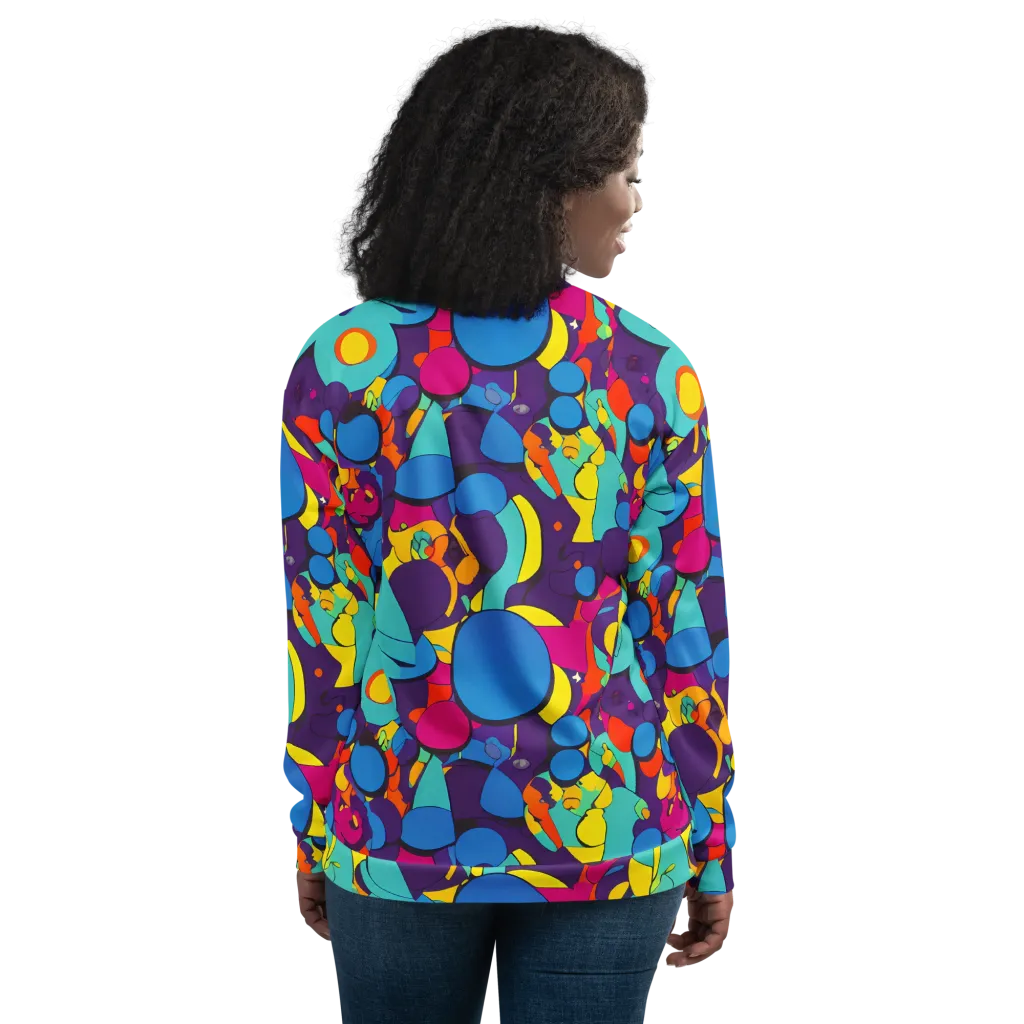 Psychedelic Harmony on Bomber Jacket — Back