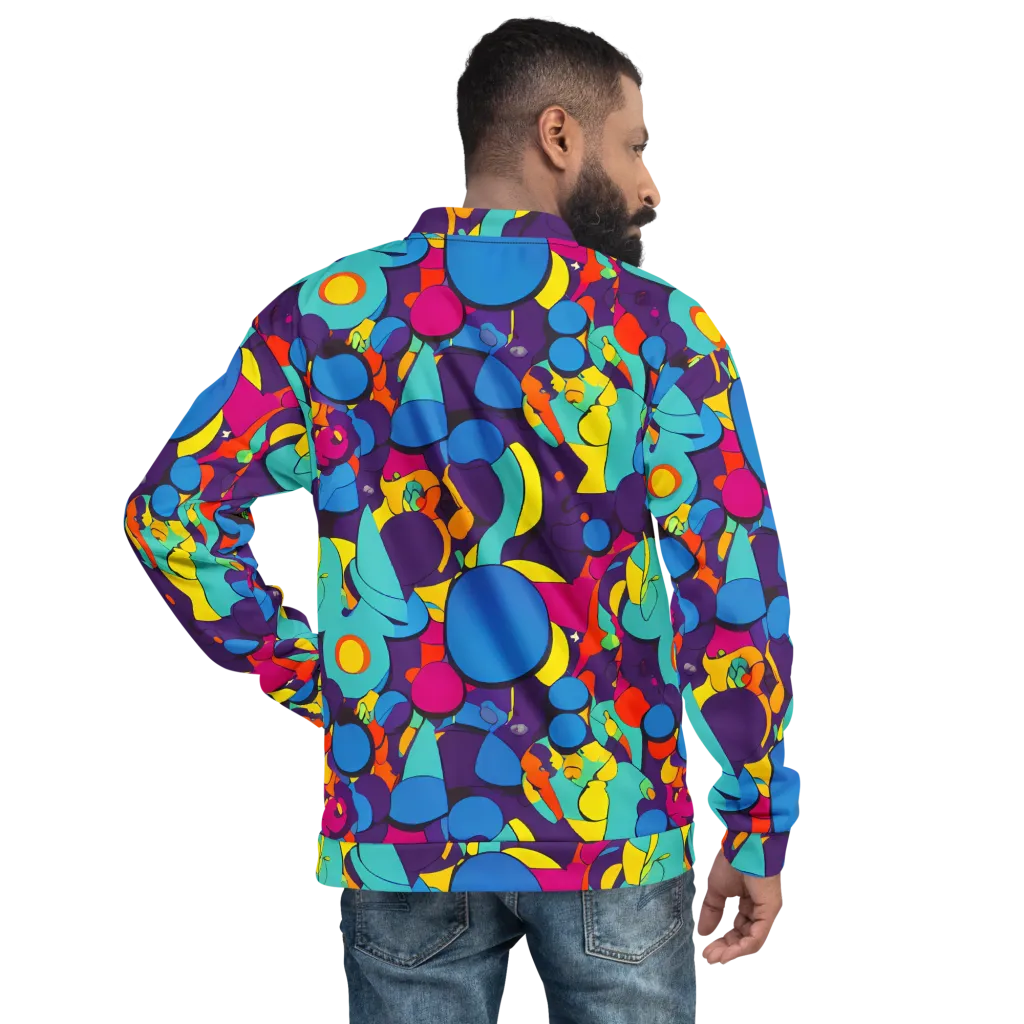 Psychedelic Harmony on Bomber Jacket — Back