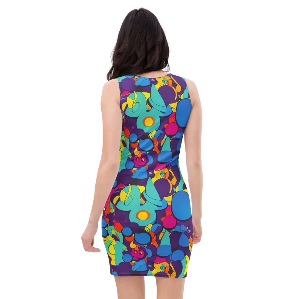 Psychedelic Harmony on Bodycon Dress — Back