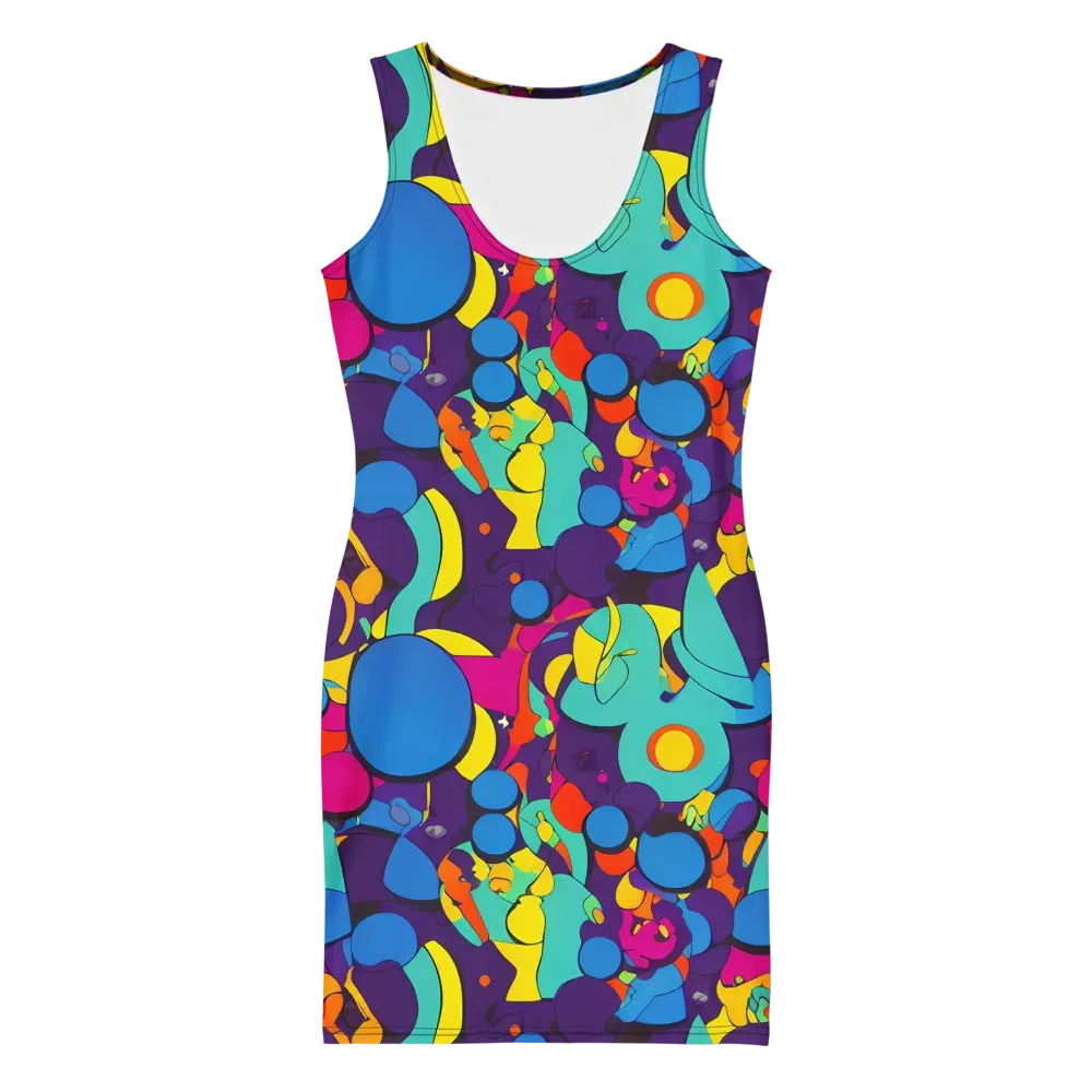 Psychedelic Harmony on Bodycon Dress — Front