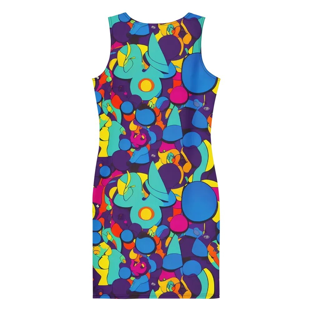 Psychedelic Harmony on Bodycon Dress — Back