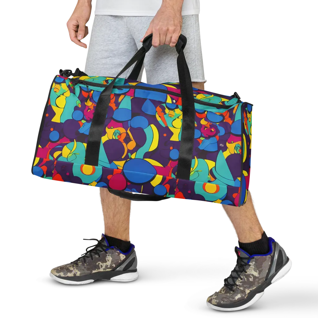 Psychedelic Harmony on Duffle Bag — Front
