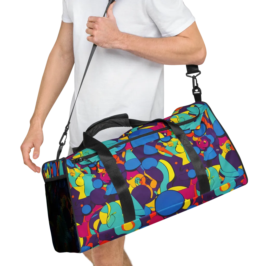 Psychedelic Harmony on Duffle Bag — Right Front