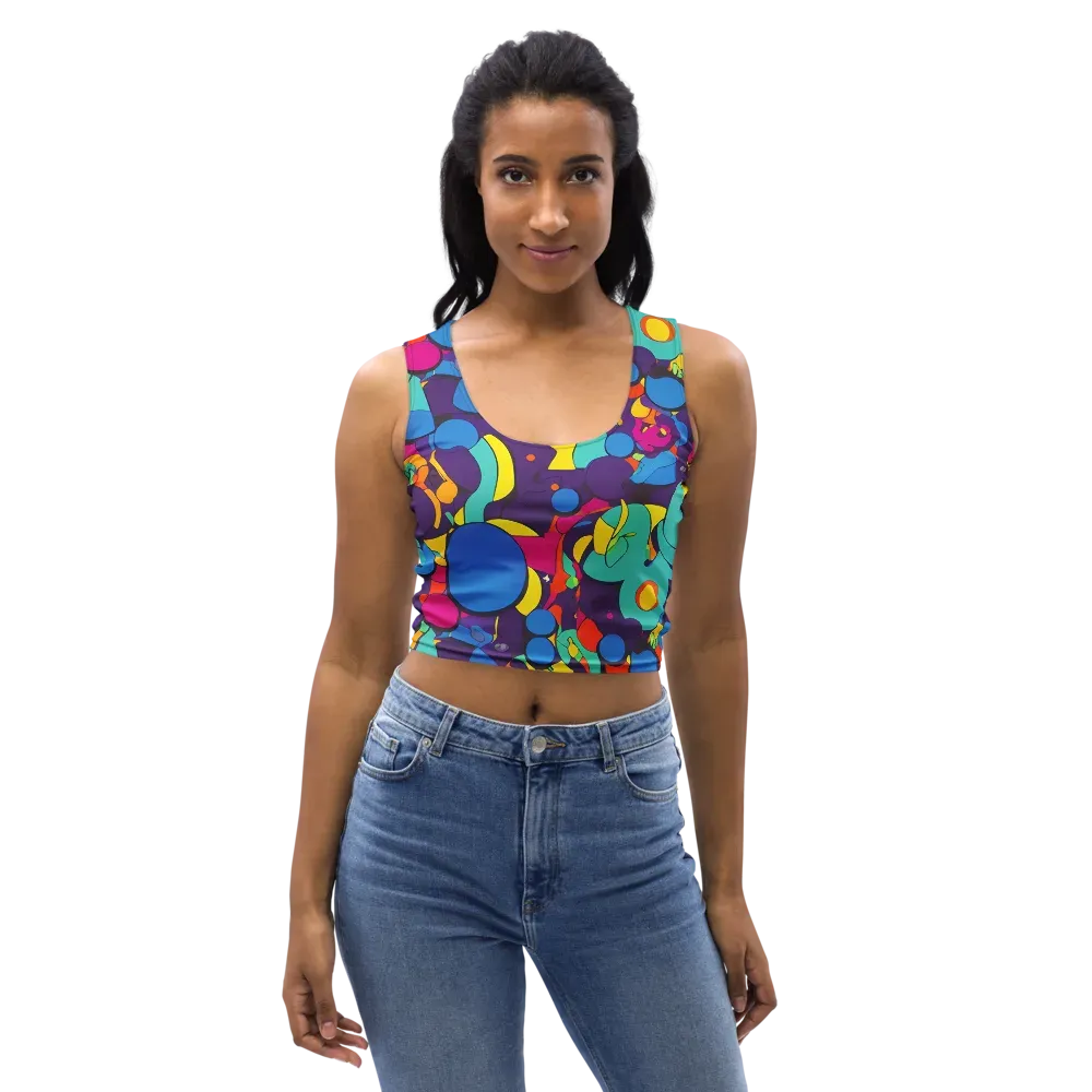 Psychedelic Harmony on Crop Top — Front