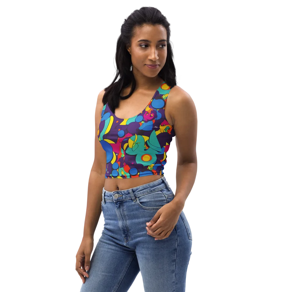 Psychedelic Harmony on Crop Top — Left Front