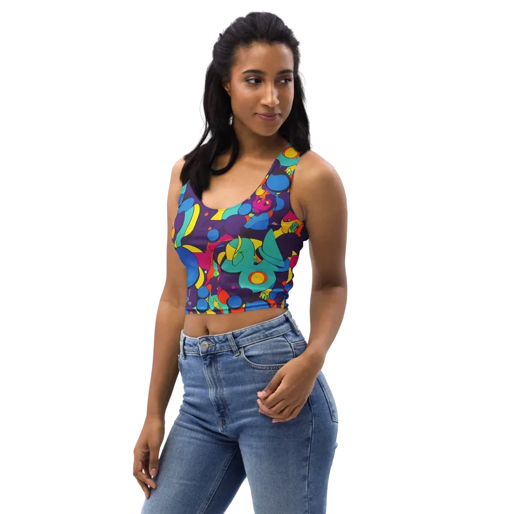 Psychedelic Harmony on Crop Top — Left Front
