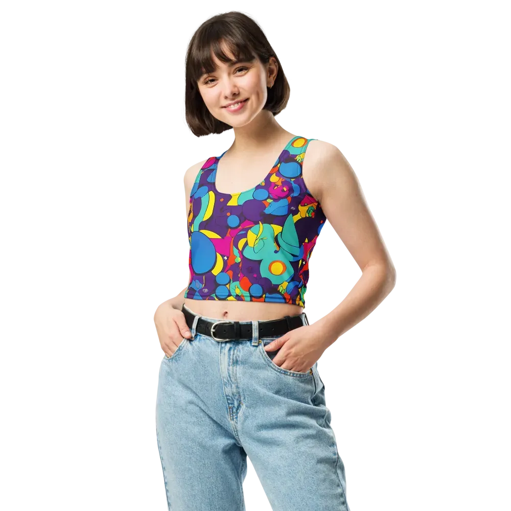 Psychedelic Harmony on Crop Top — Front