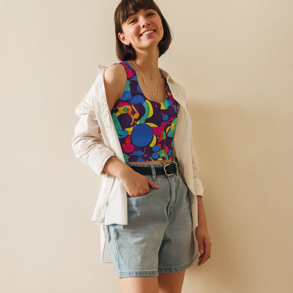 Psychedelic Harmony on Crop Top — Front