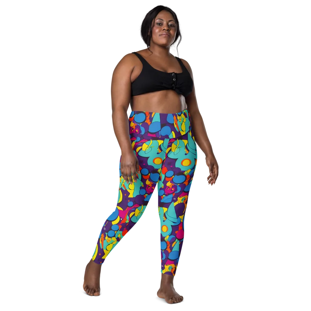 Psychedelic Harmony on Leggings with Pockets — Front