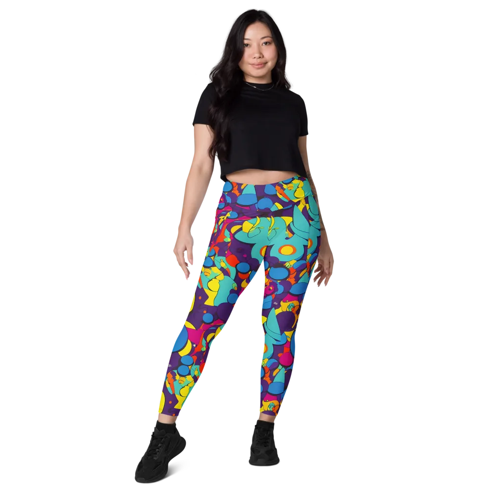 Psychedelic Harmony on Leggings with Pockets — Front