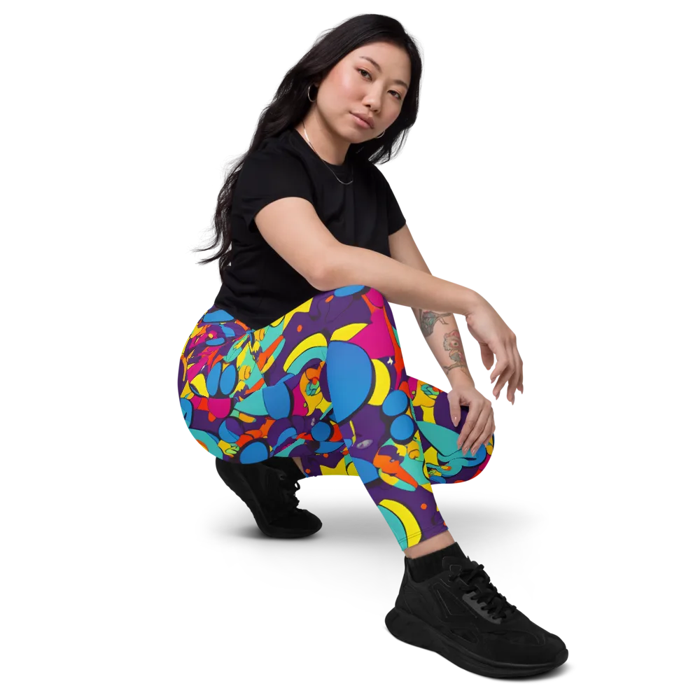 Psychedelic Harmony on Leggings with Pockets — Right Front
