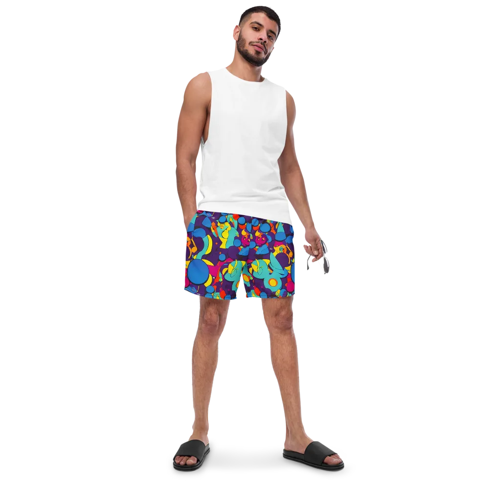 Psychedelic Harmony on Swim Trunks — Front