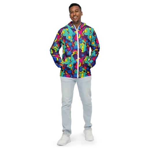 Psychedelic Harmony on a Men's Windbreaker