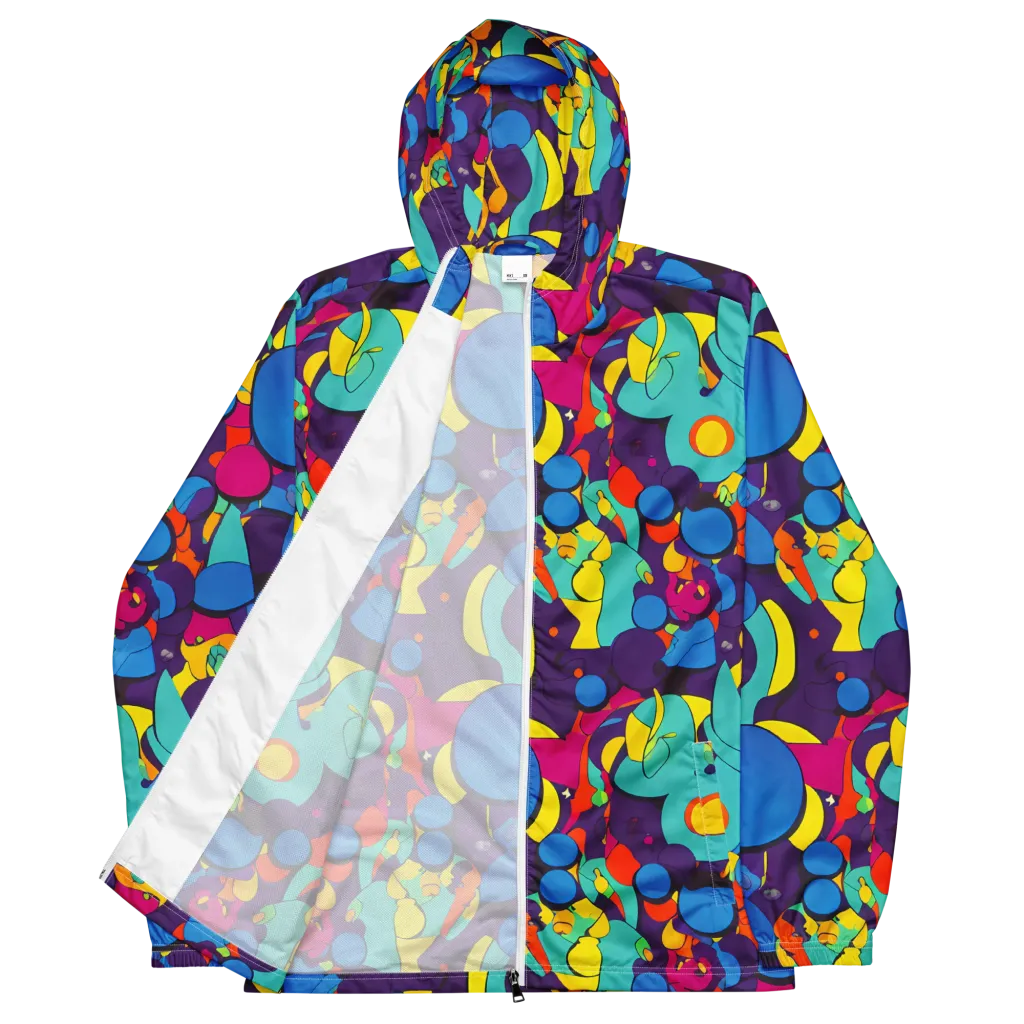 Psychedelic Harmony on Men's Windbreaker — Front