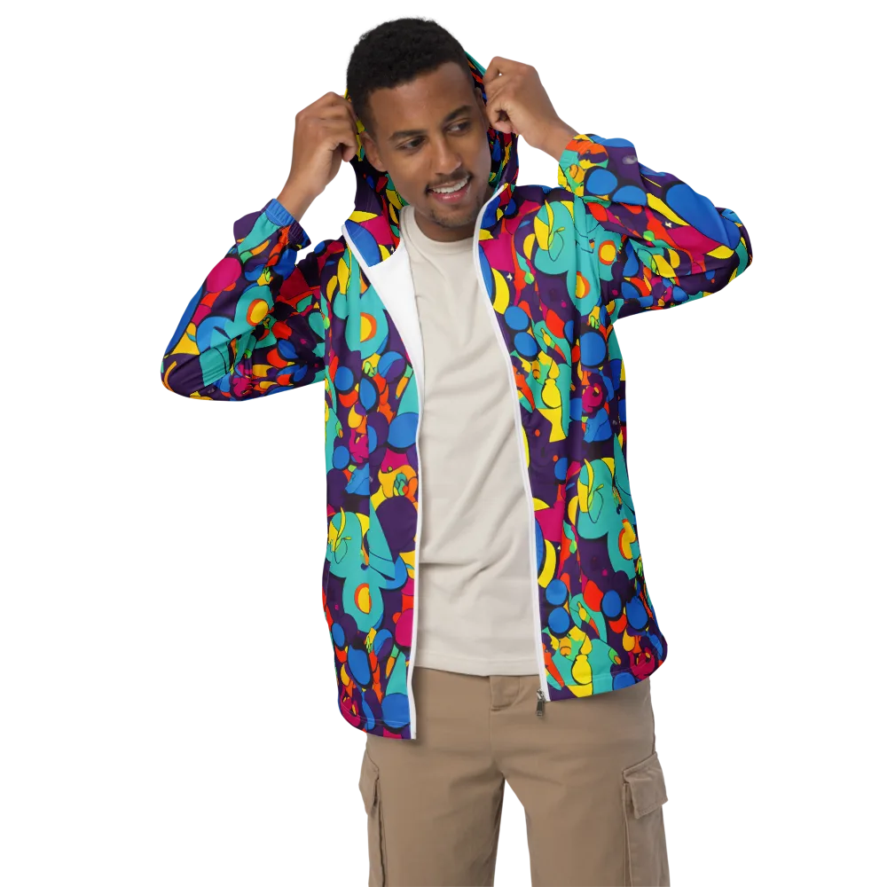 Psychedelic Harmony on Men's Windbreaker — Front