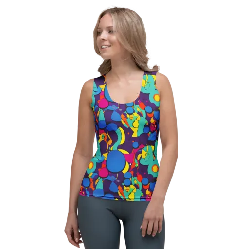 Psychedelic Harmony on a Women's Tank Top