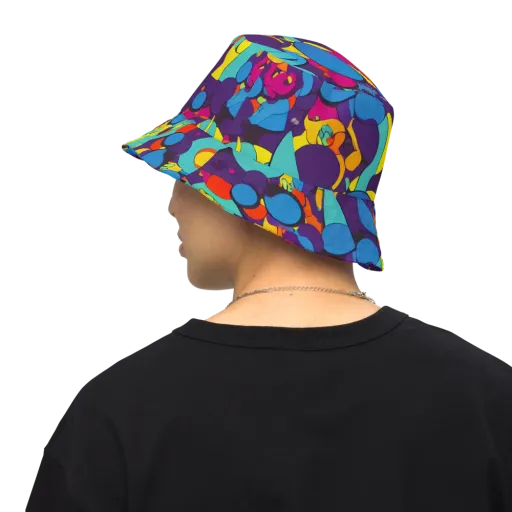 Psychedelic Harmony on a Reversible Bucket Hat