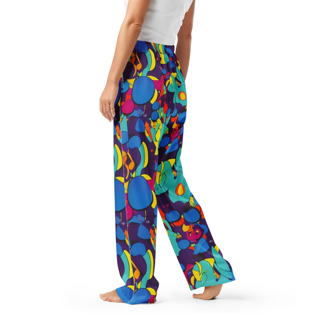 Psychedelic Harmony on Women's Pajama Pants — Left