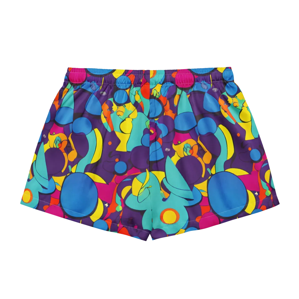 Psychedelic Harmony on Women's Pajama Shorts — Back