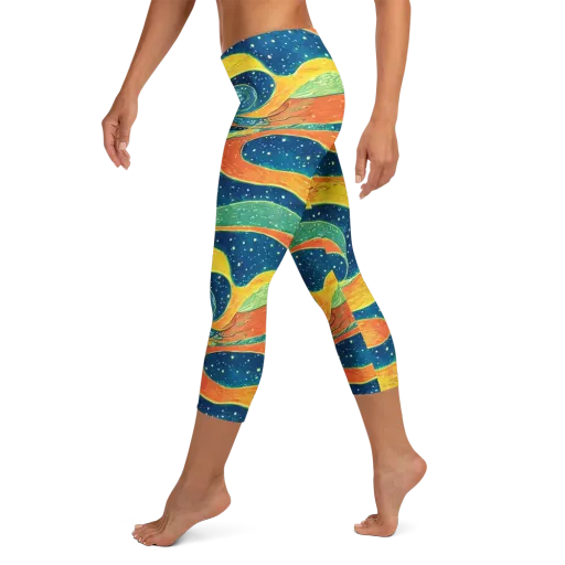 Celestial Harmony on a Capri Leggings