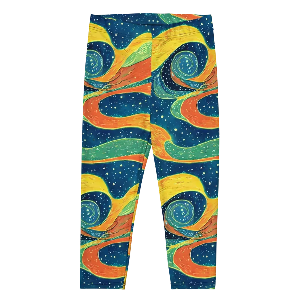 Celestial Harmony on Capri Leggings — Front