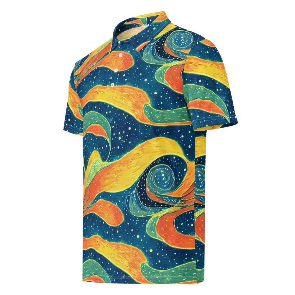 Celestial Harmony on Men's Slim Fit Polo Shirt — Left Front