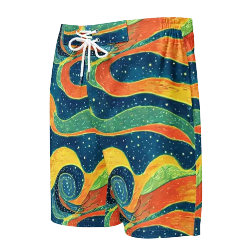 Celestial Harmony on a Men's Board Shorts