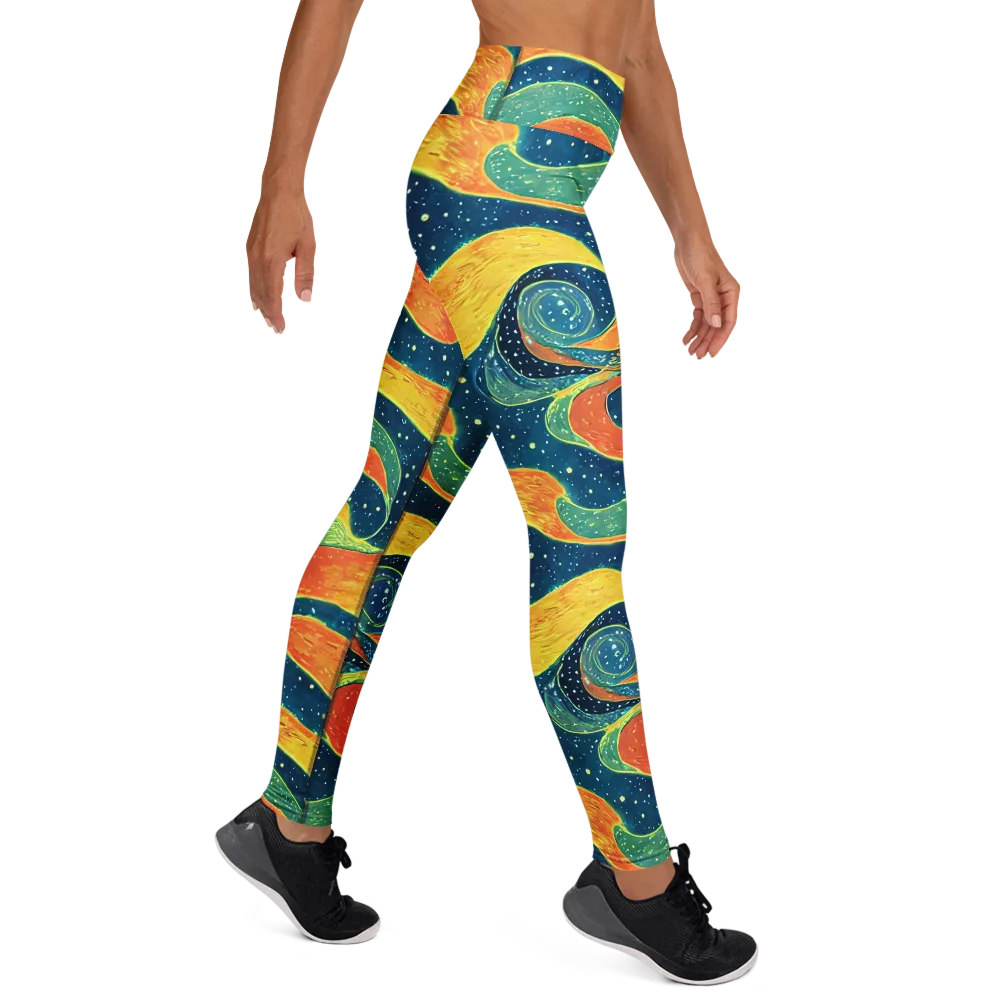 Celestial Harmony on Yoga Leggings — Right
