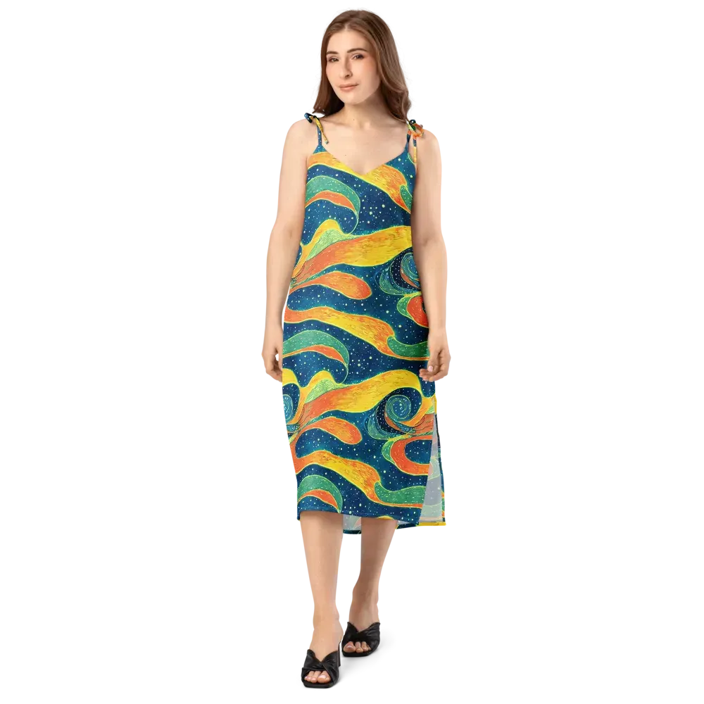 Celestial Harmony on Slip Dress — Front