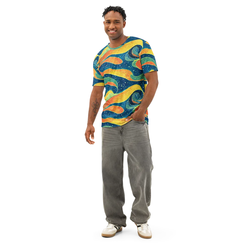 Celestial Harmony on Men's Cotton Crew Neck T-Shirt — Front