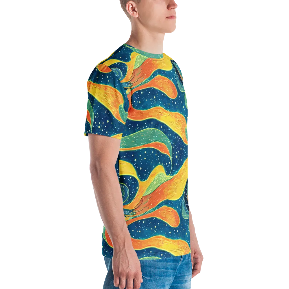 Celestial Harmony on Men's Crew Neck T-Shirt — Right