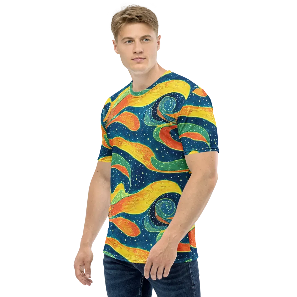 Celestial Harmony on Men's Crew Neck T-Shirt — Left