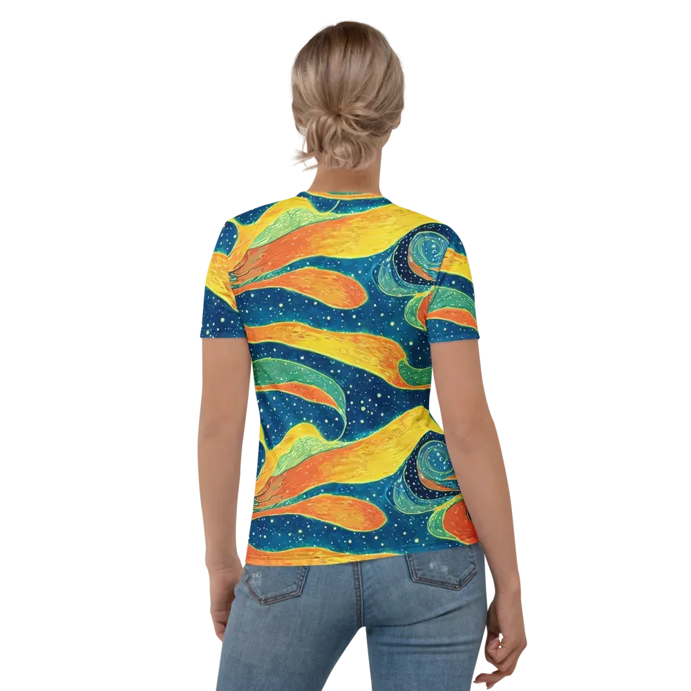 Celestial Harmony on Women's Crew Neck T-Shirt — Back