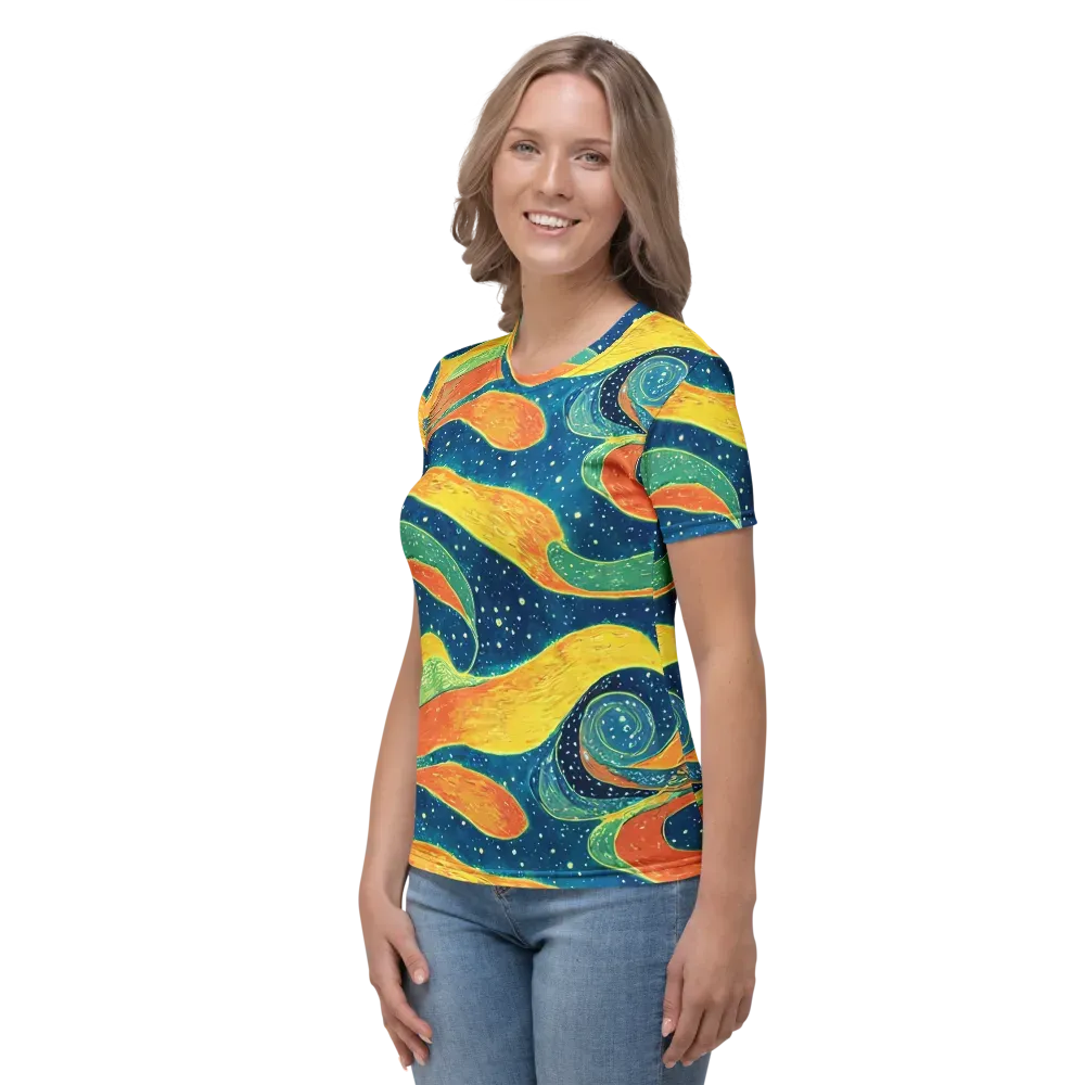 Celestial Harmony on Women's Crew Neck T-Shirt — Left