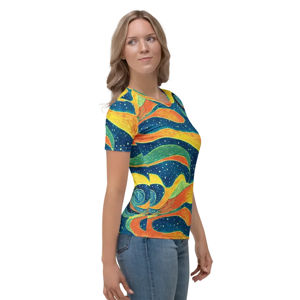 Celestial Harmony on Women's Crew Neck T-Shirt — Right