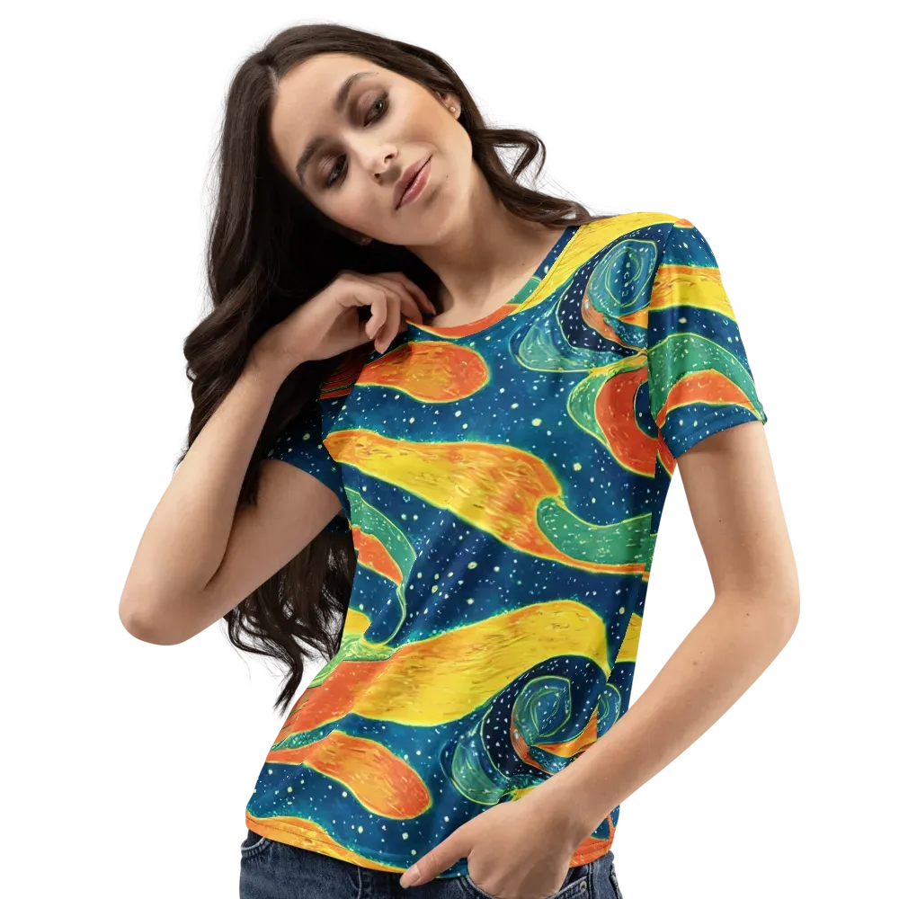 Celestial Harmony on Women's Crew Neck T-Shirt — Left Front