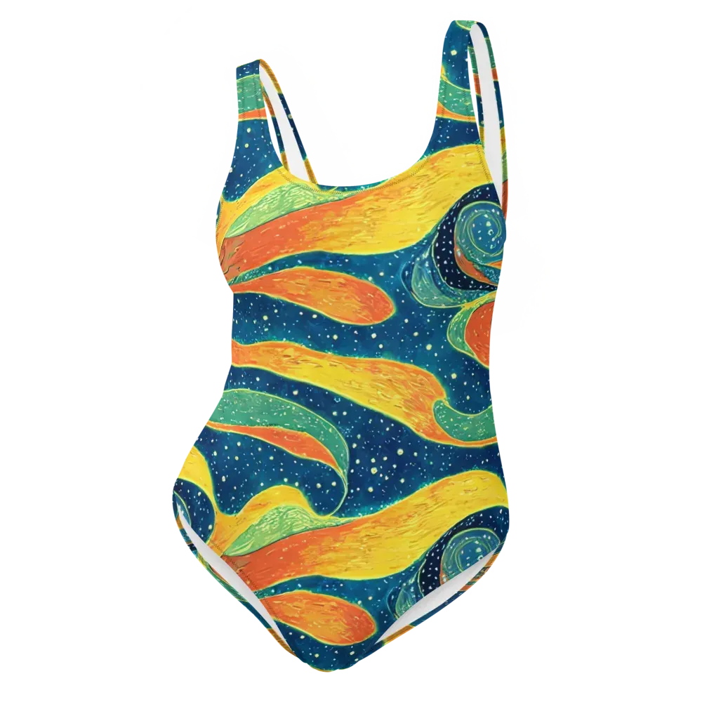 Celestial Harmony on One-Piece Swimsuit — Front