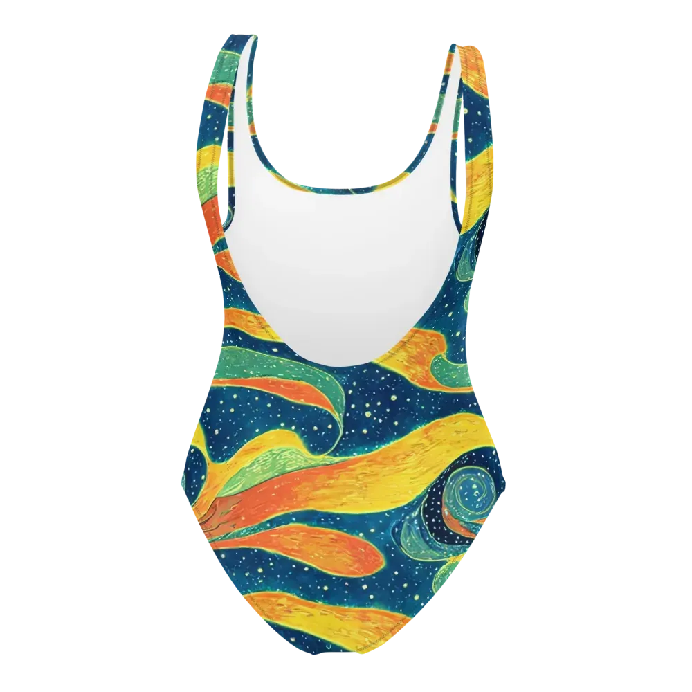 Celestial Harmony on One-Piece Swimsuit — Back