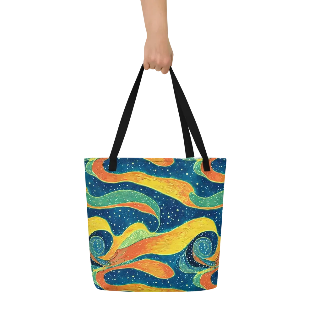 Celestial Harmony on Large Tote Bag W/ Pocket — Front