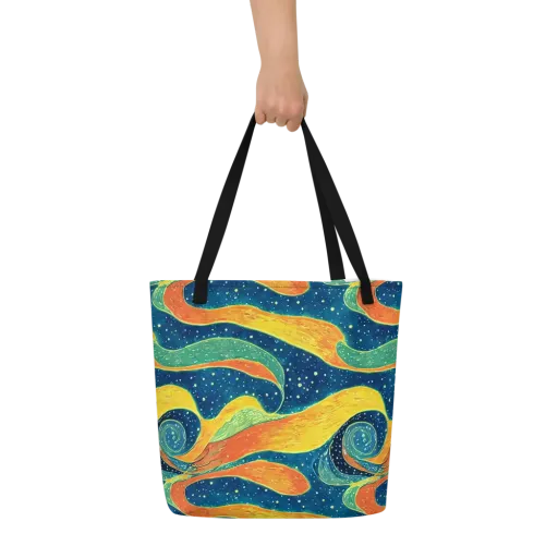 Celestial Harmony on a Large Tote Bag W/ Pocket