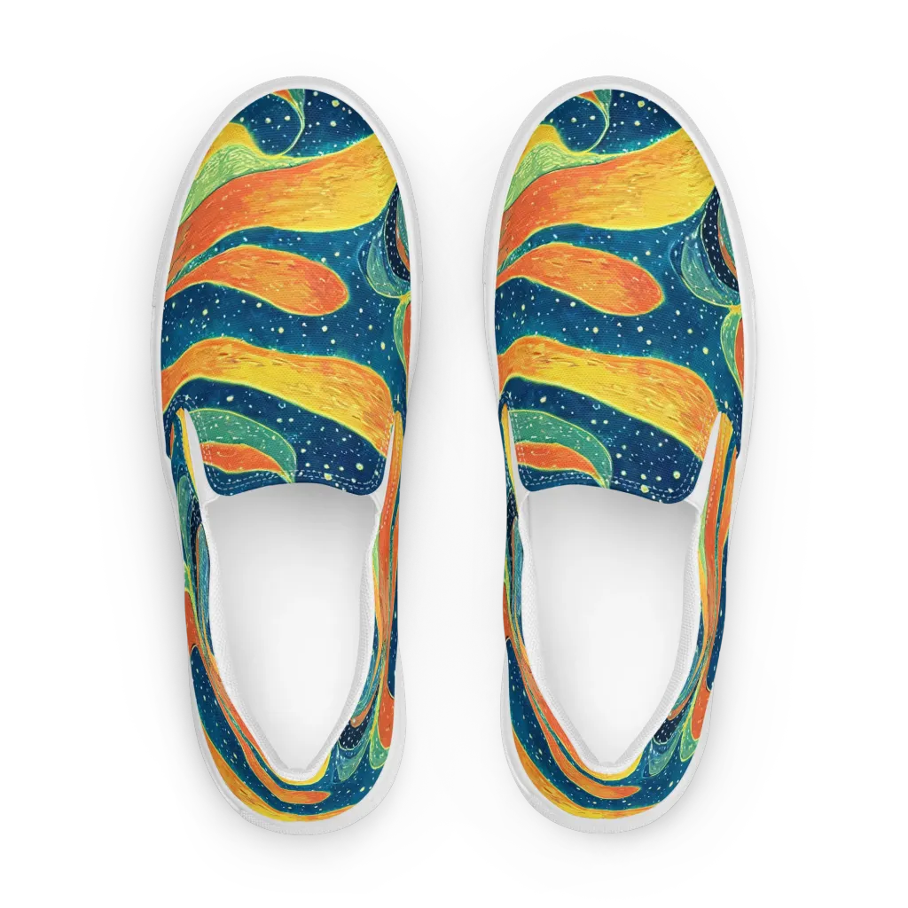 Celestial Harmony on Women's Slip-On Canvas Shoes — Front