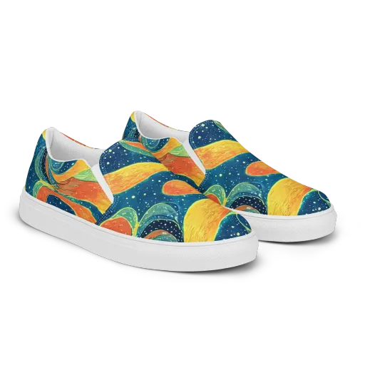 Celestial Harmony on a Women's Slip-On Canvas Shoes