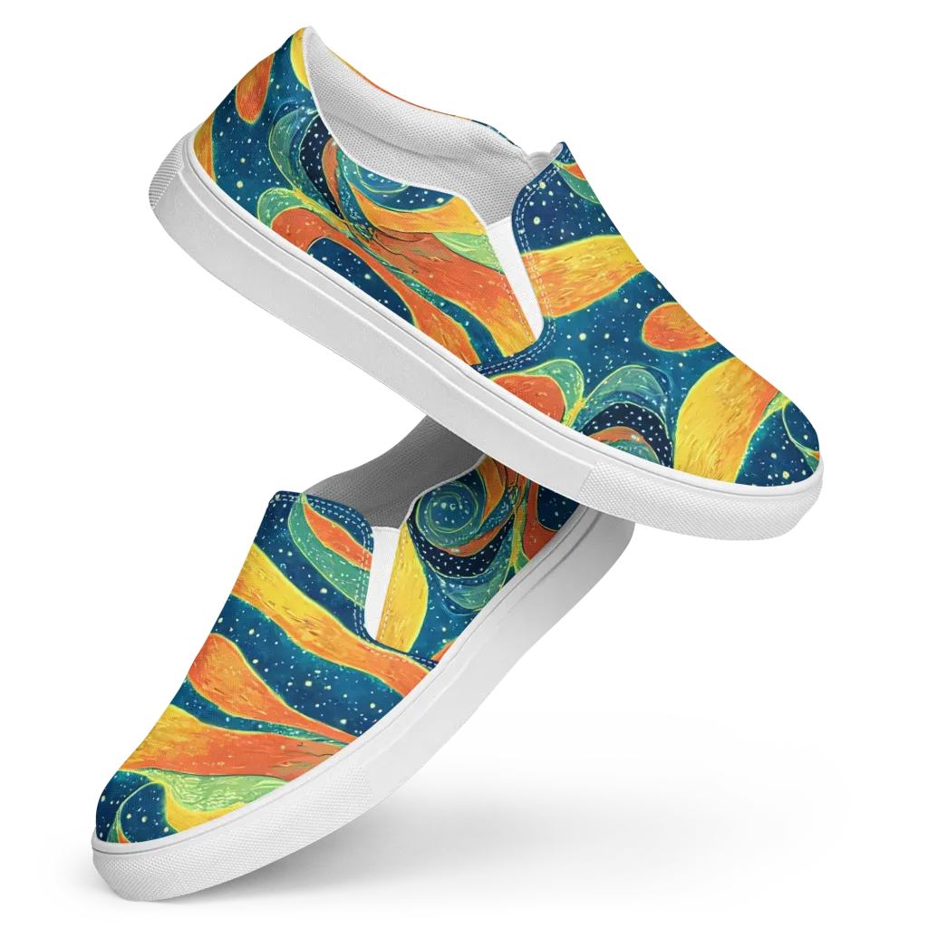 Celestial Harmony on Women's Slip-On Canvas Shoes — Front