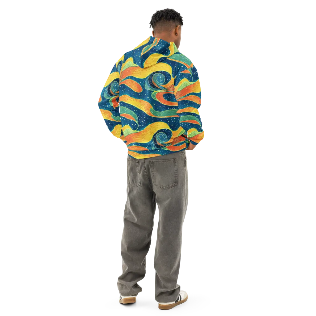 Celestial Harmony on Cotton Hoodie — Back