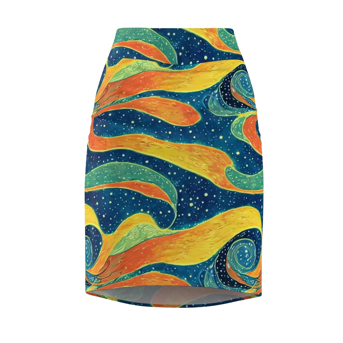 Celestial Harmony on Pencil Skirt — Front