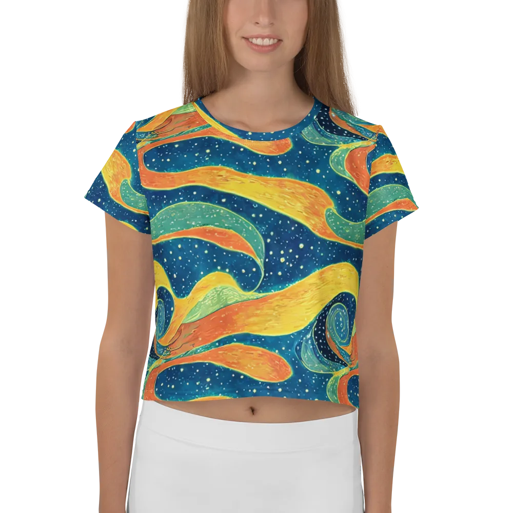 Celestial Harmony on Crop Tee — Front