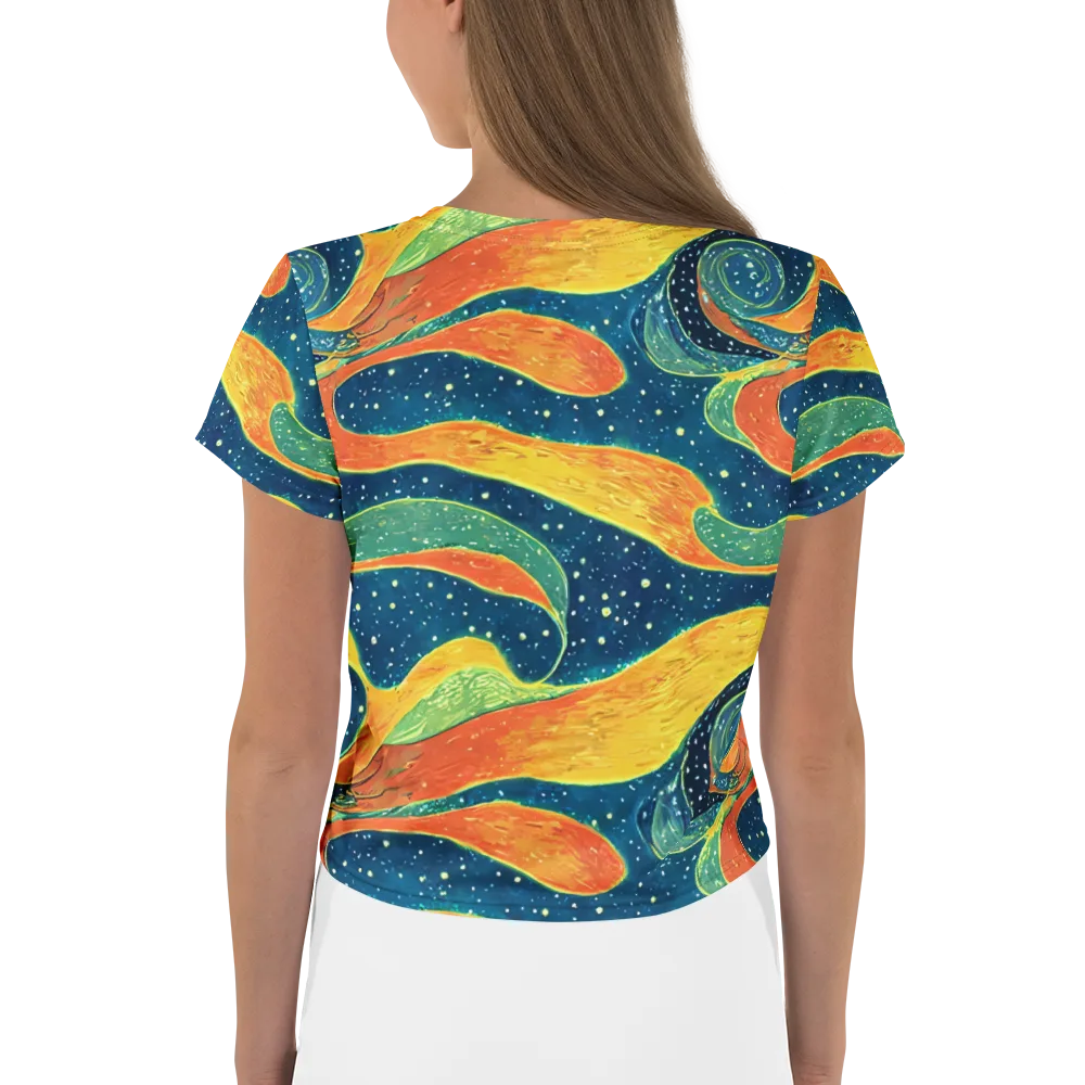 Celestial Harmony on Crop Tee — Back