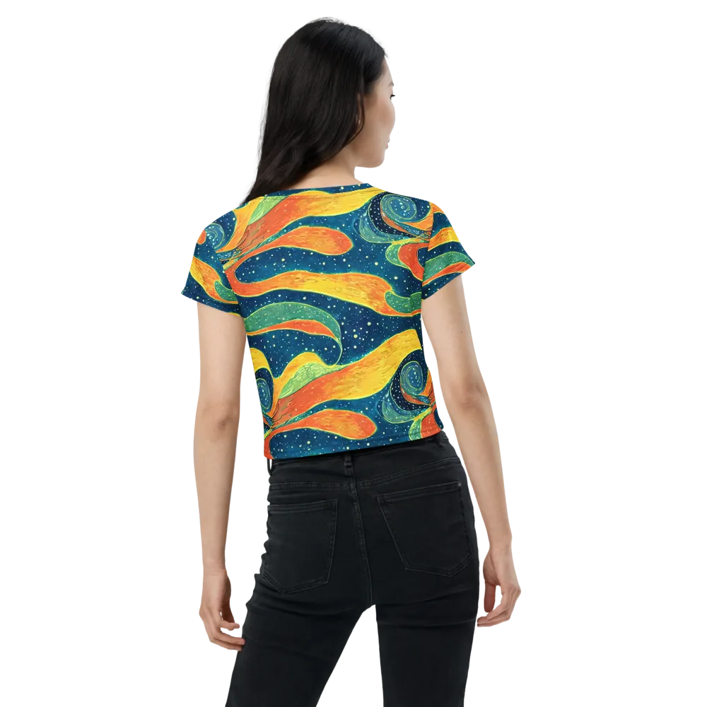 Celestial Harmony on Crop Tee — Back