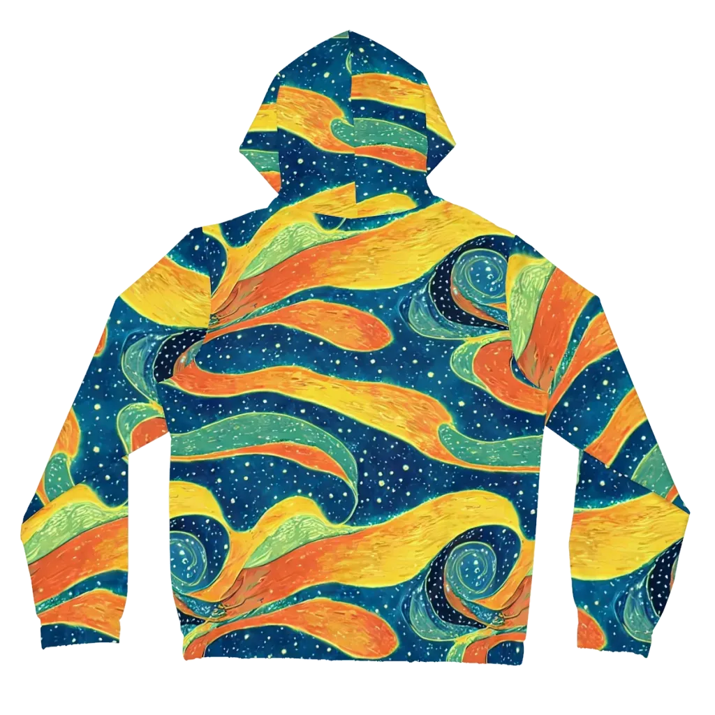 Celestial Harmony on Women's Full-Zip Hoodie — Back